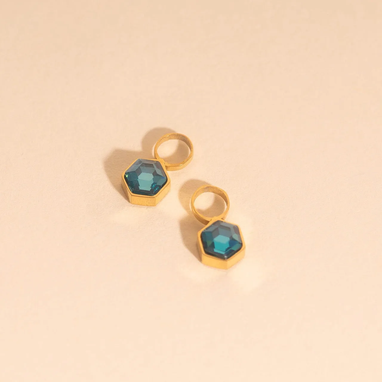 March Birthstone Huggie Hoop Charms sold by Modcloth