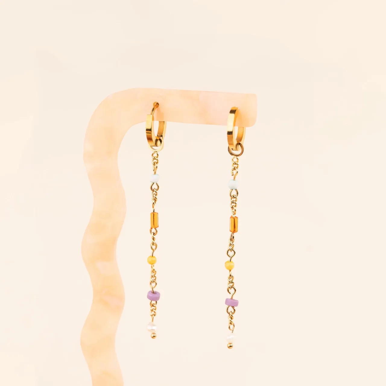 Bead Chain Huggie Hoop Charms sold by Modcloth product image thumbnail 2