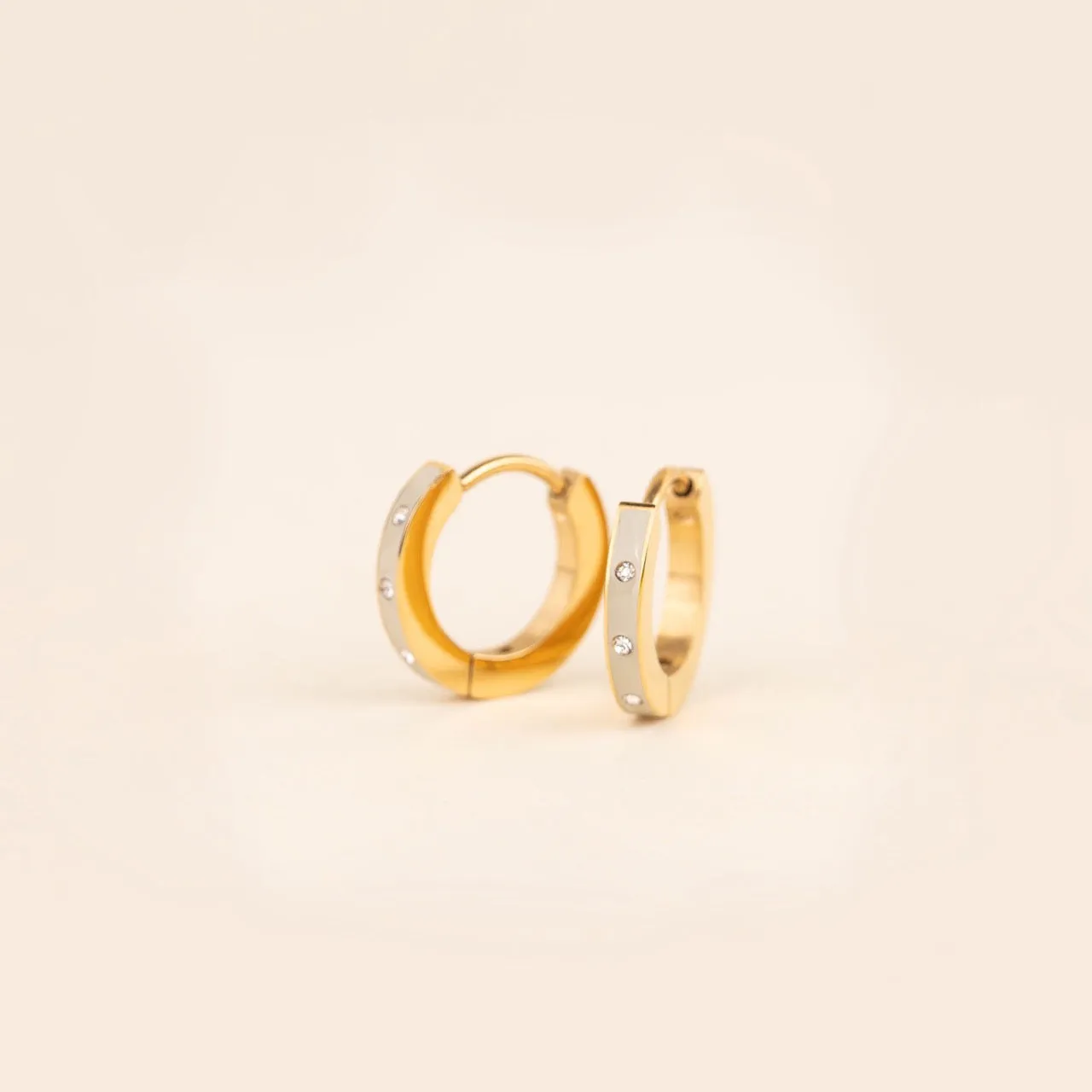 Enamel Crystal Huggie Hoop Earrings sold by Modcloth product image thumbnail 5