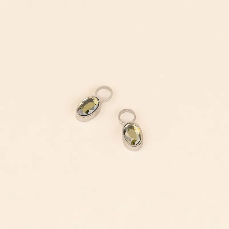 August Birthstone Huggie Hoop Charms sold by Modcloth