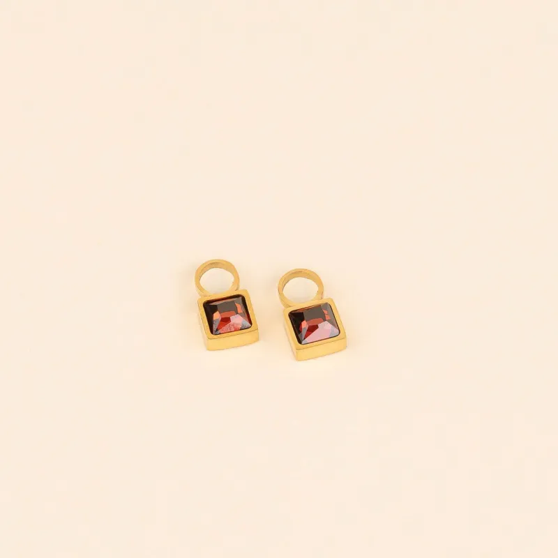 July Birthstone Huggie Hoop Charms sold by Modcloth