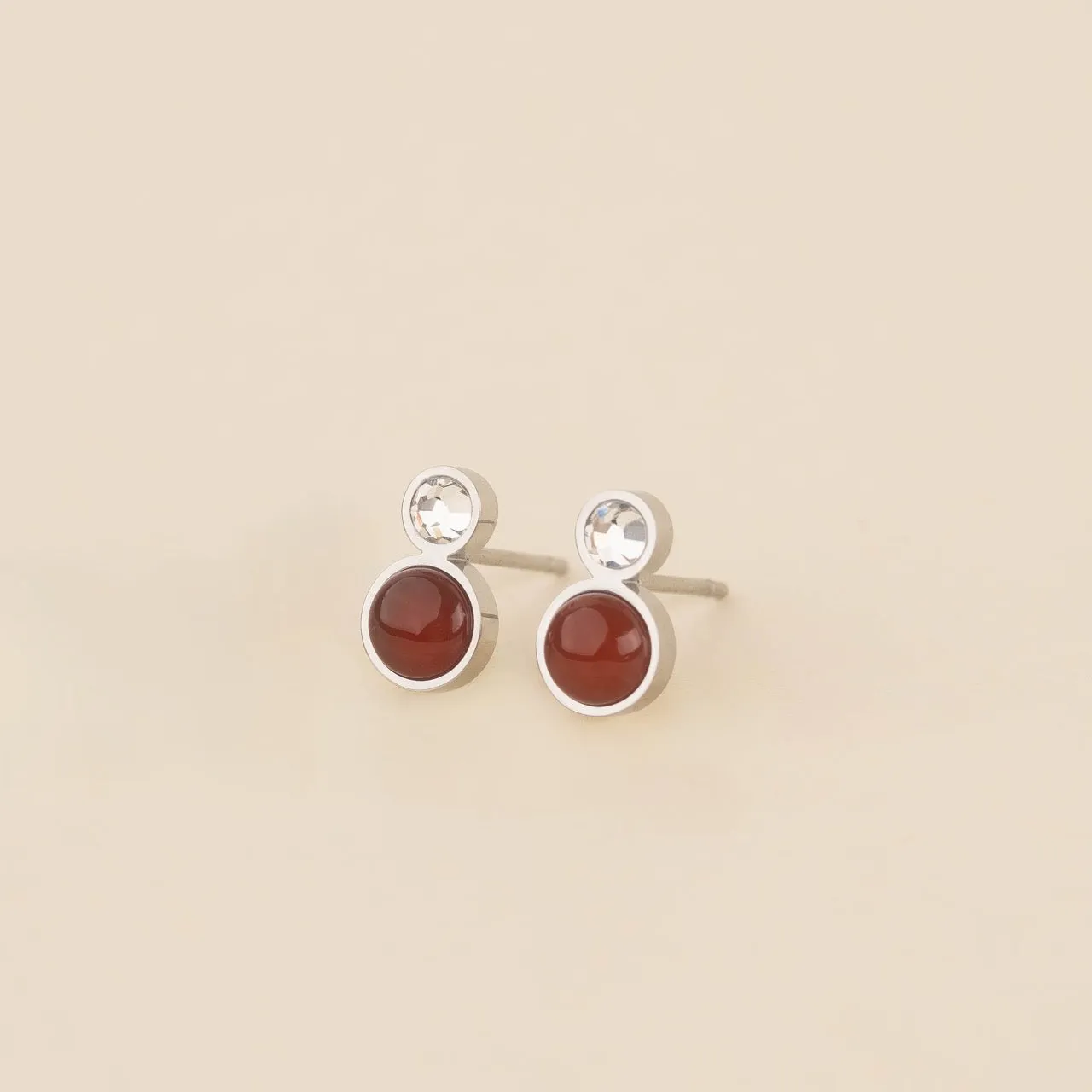 Amber Crystal Stud Earrings sold by Modcloth