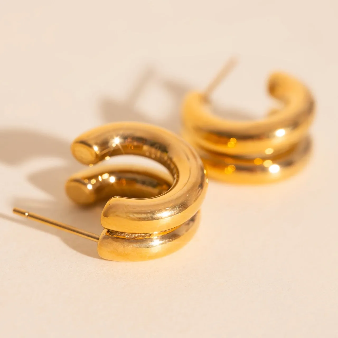 Chunky Crescent Stud Earrings sold by Modcloth product image thumbnail 3