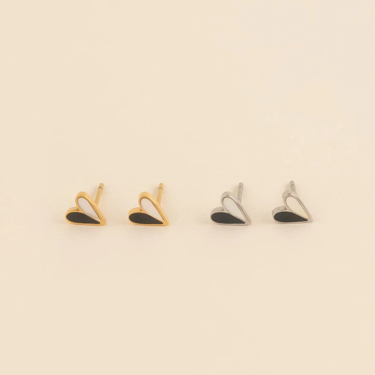 Mini Split Heart Stud Earrings sold by Modcloth product image thumbnail 4
