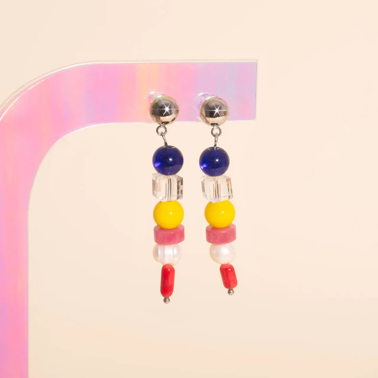 Sea Glass Dangle Stud Earrings sold by Modcloth product image thumbnail 4