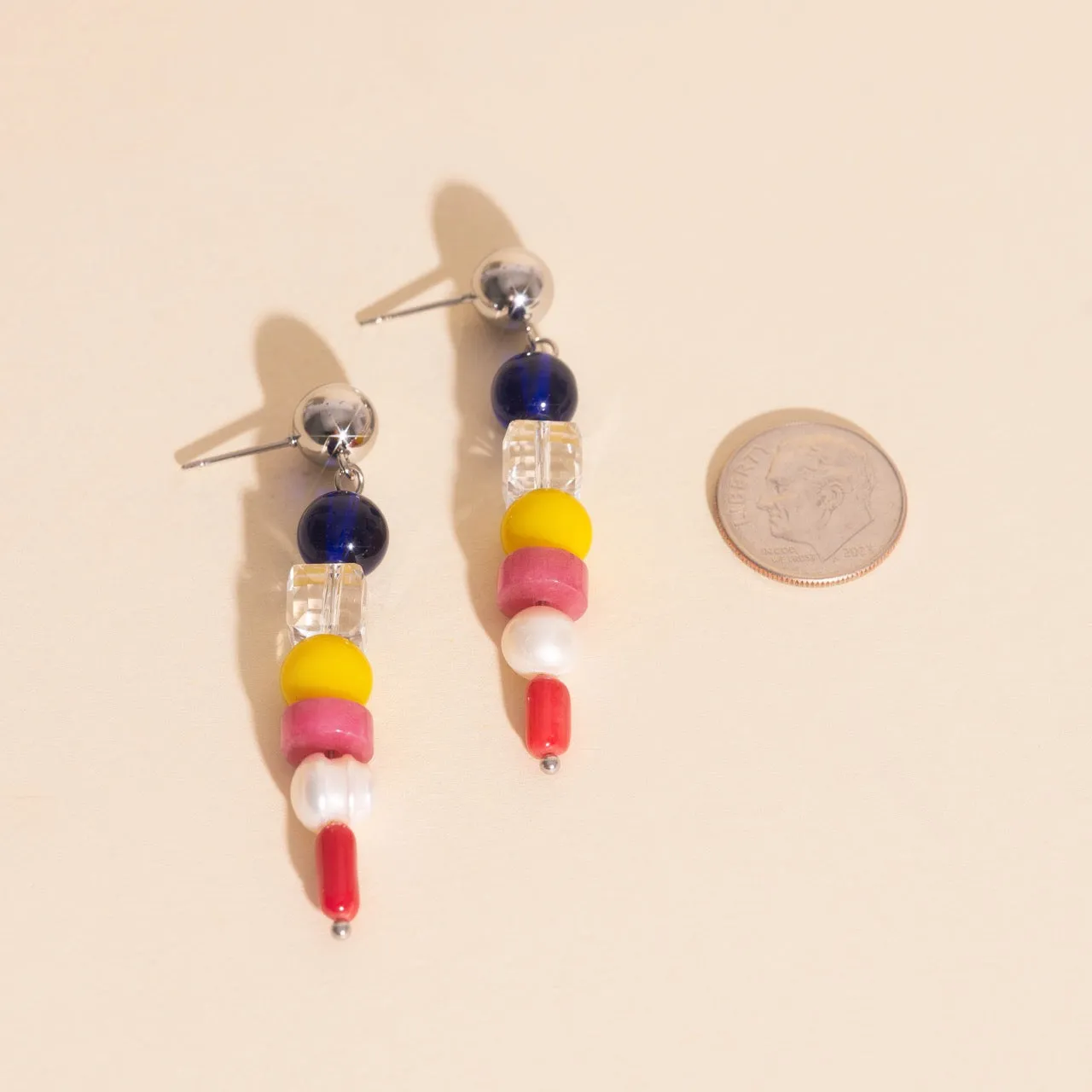 Sea Glass Dangle Stud Earrings sold by Modcloth product image thumbnail 2