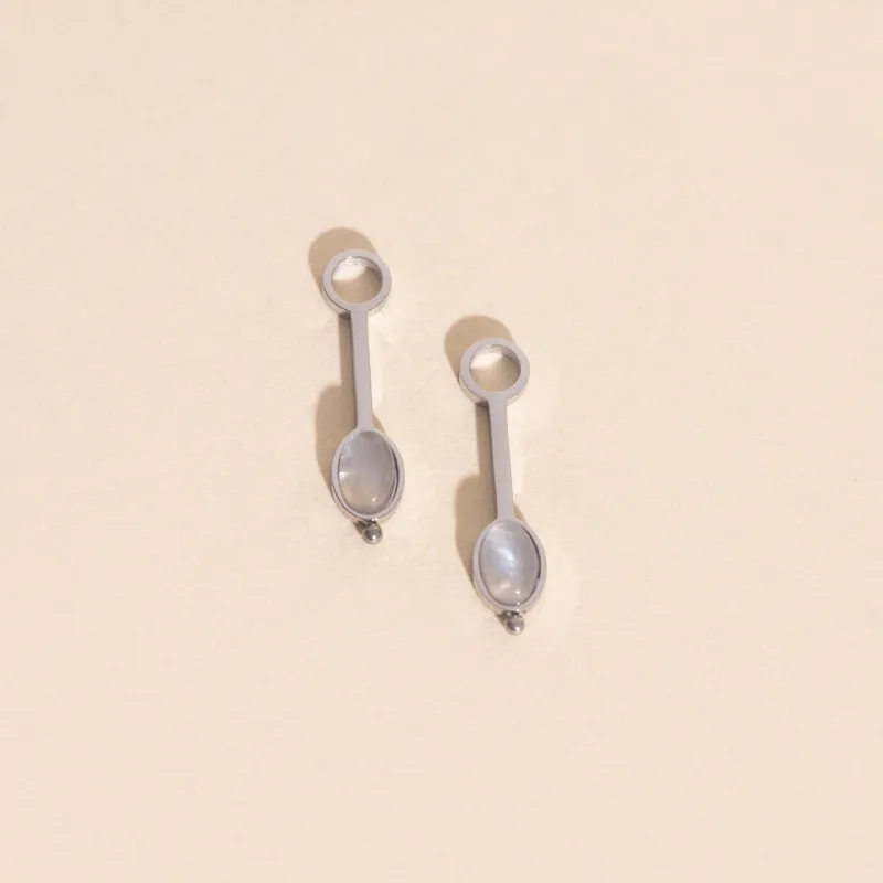 Gem Drop Huggie Hoop Charms sold by Modcloth