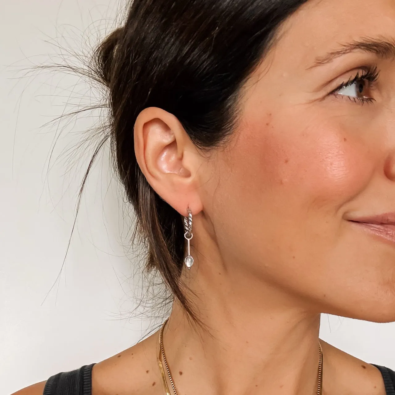 Gem Drop Huggie Hoop Charms sold by Modcloth product image thumbnail 2