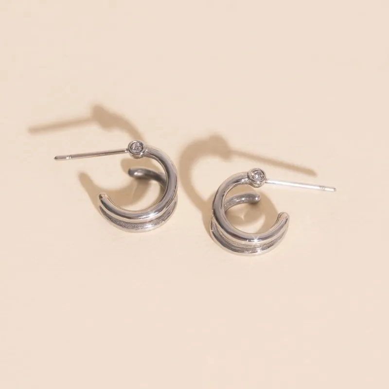 Mini Loop Stud Earrings sold by Modcloth