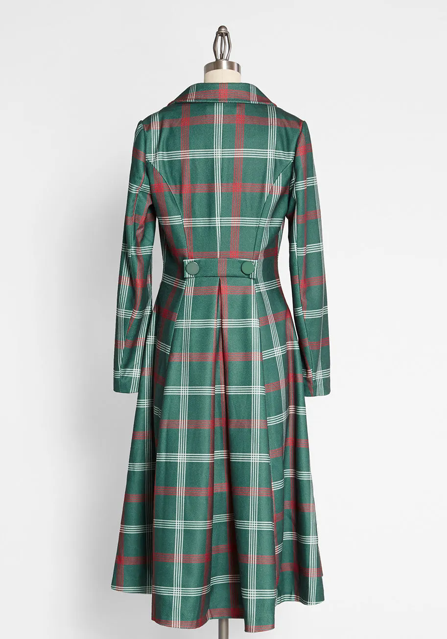 ModCloth x Collectif Pardon Our Trench Plaid Coat sold by Modcloth product image thumbnail 2