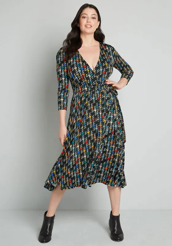 This Is My Moment Wrap Dress made by Modcloth