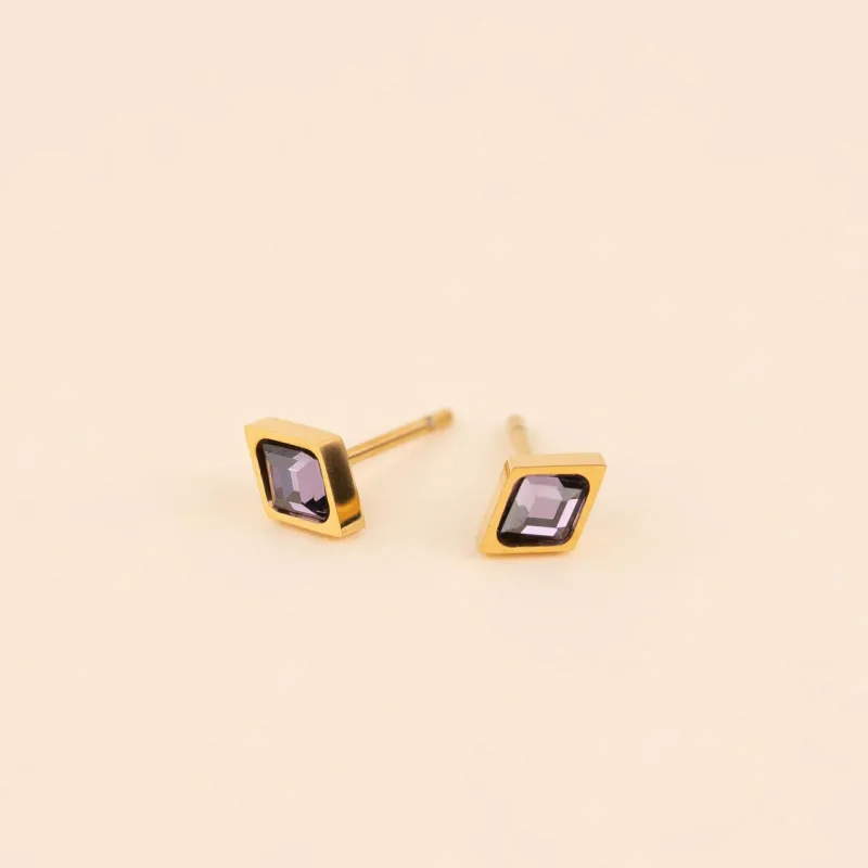 February Birthstone Stud Earrings sold by Modcloth
