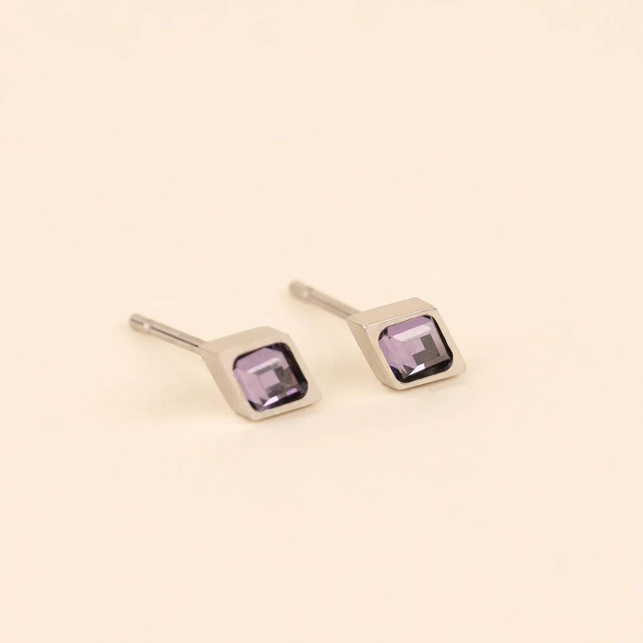 February Birthstone Stud Earrings sold by Modcloth product image thumbnail 3