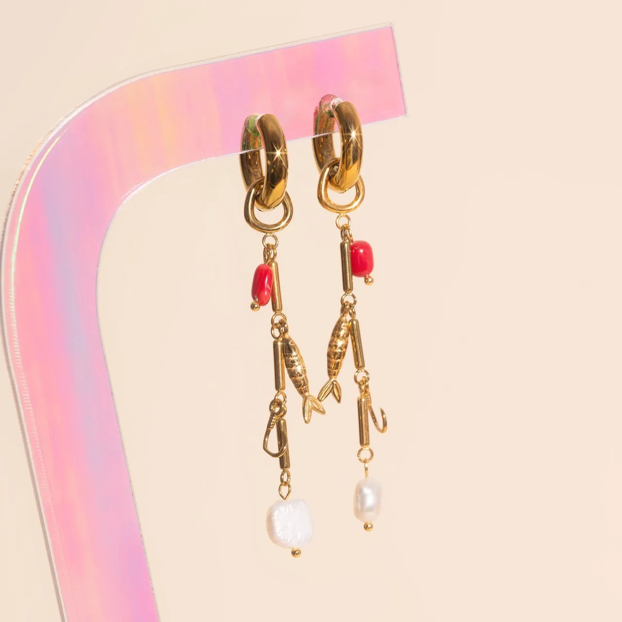 Ocean Bait Huggie Hoop Charms sold by Modcloth product image thumbnail 4