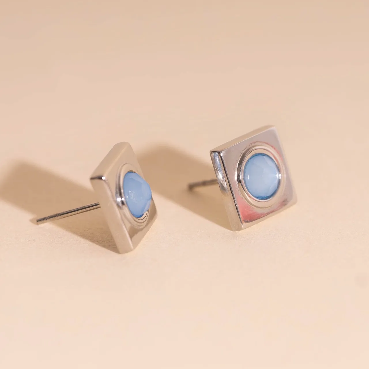 Square Stone Stud Earrings sold by Modcloth product image thumbnail 5