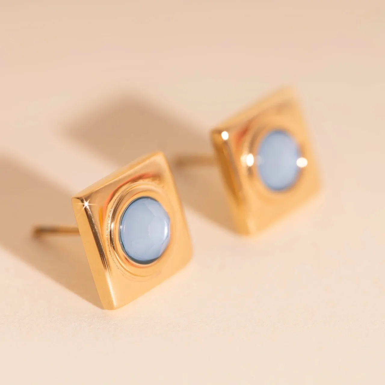 Square Stone Stud Earrings sold by Modcloth product image thumbnail 3
