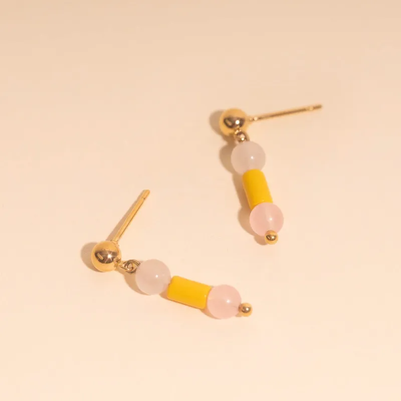 Spring Bead Drop Stud Earrings sold by Modcloth