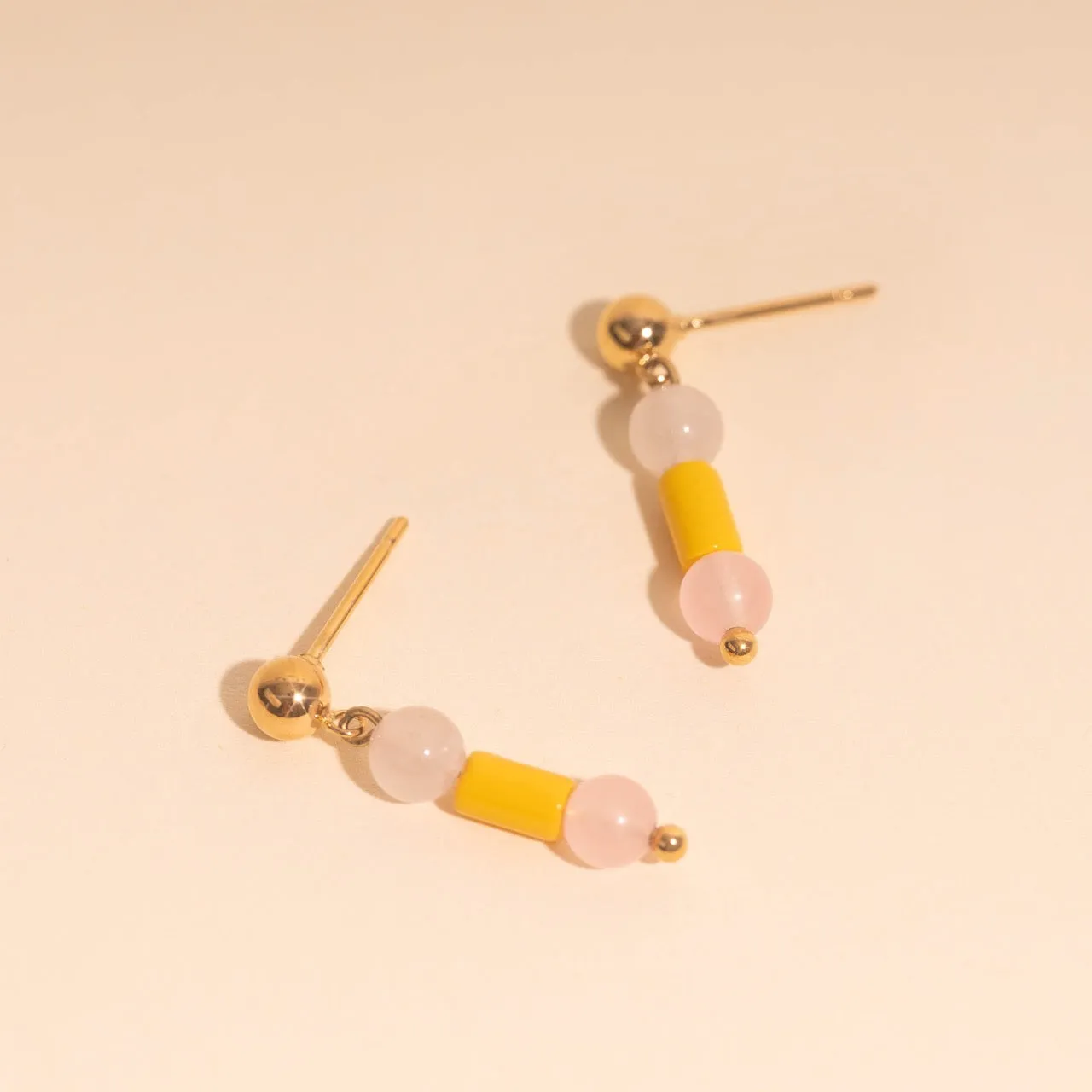 Spring Bead Drop Stud Earrings sold by Modcloth