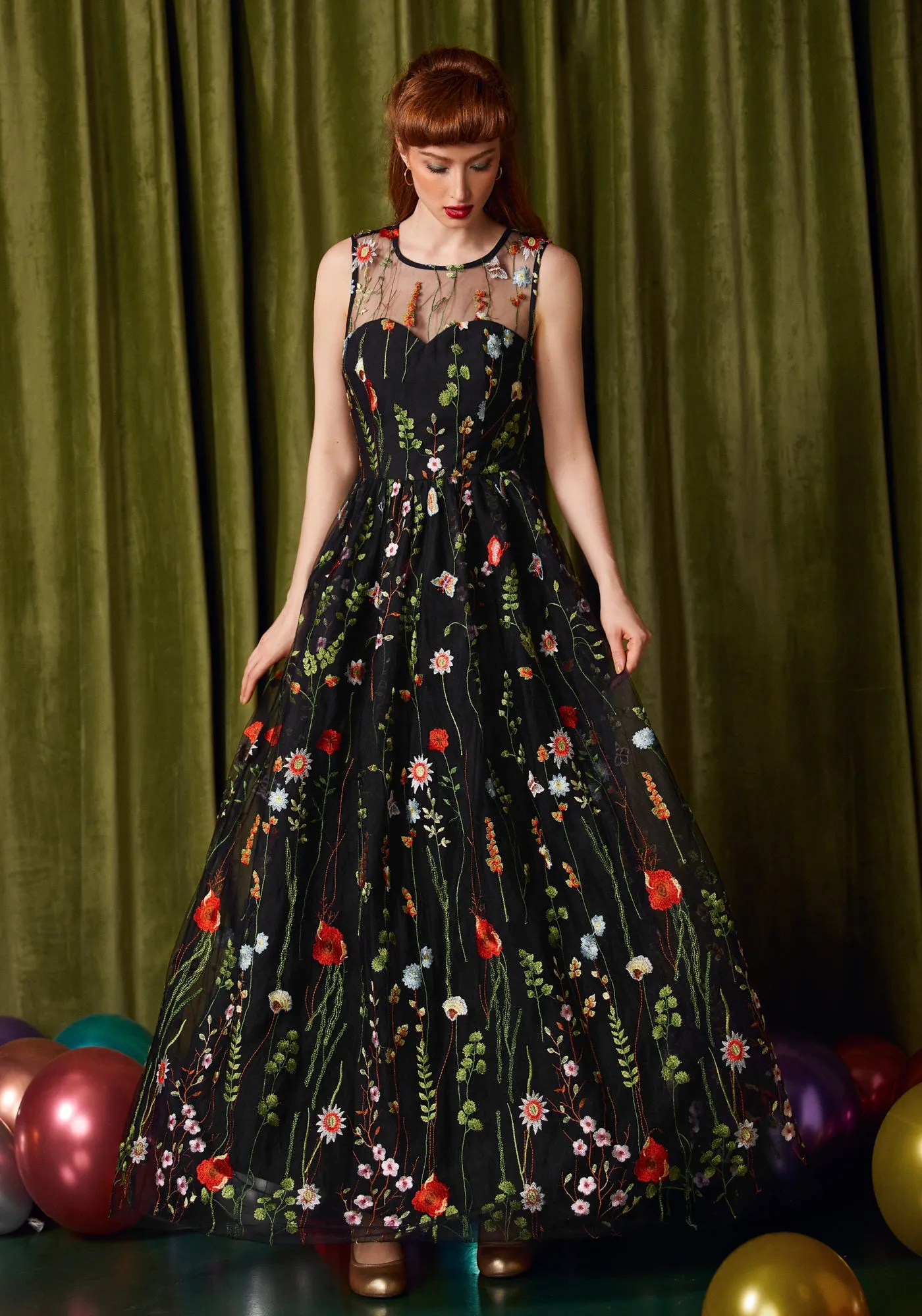 Mystique Mirage Fit & Flare Maxi Dress sold by Modcloth