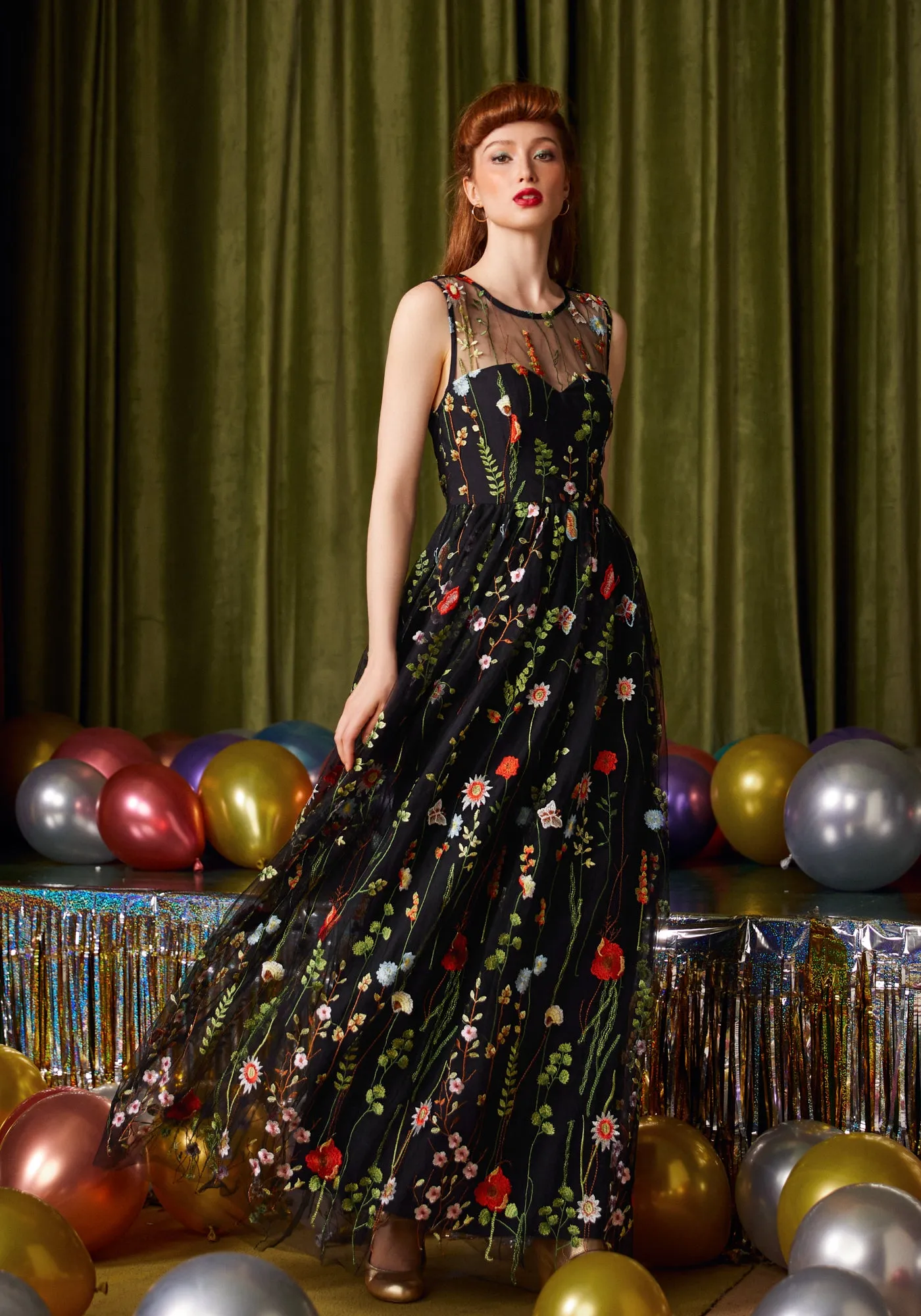 Mystique Mirage Fit & Flare Maxi Dress sold by Modcloth product image thumbnail 5