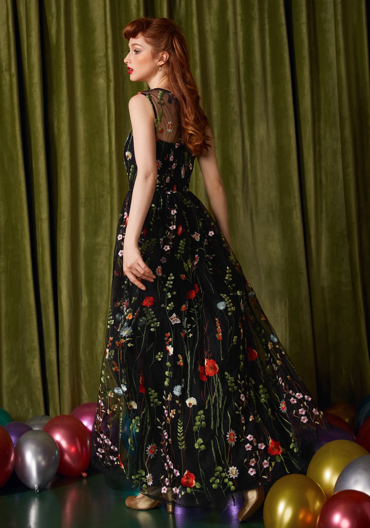 Mystique Mirage Fit & Flare Maxi Dress sold by Modcloth product image thumbnail 3