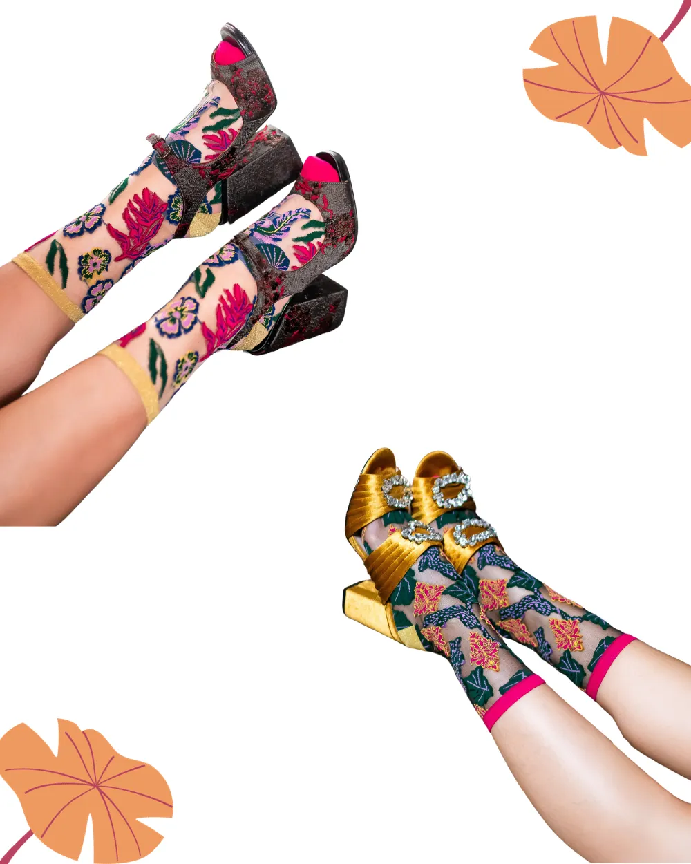Fancy Floral Sheer Socks Bundle sold by Modcloth
