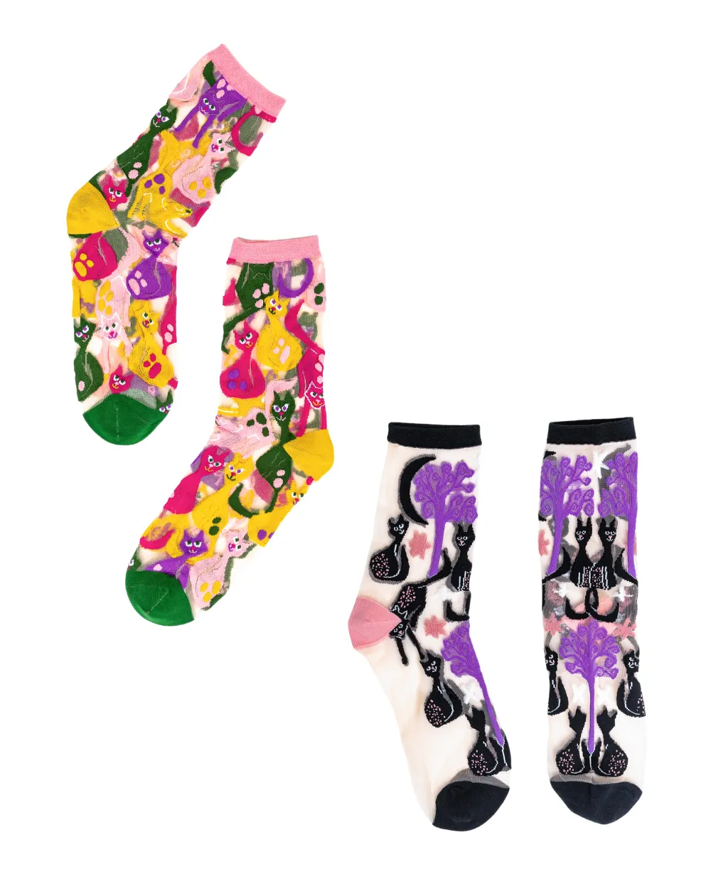 Cat Lovers Sheer Socks Bundle sold by Modcloth product image thumbnail 2