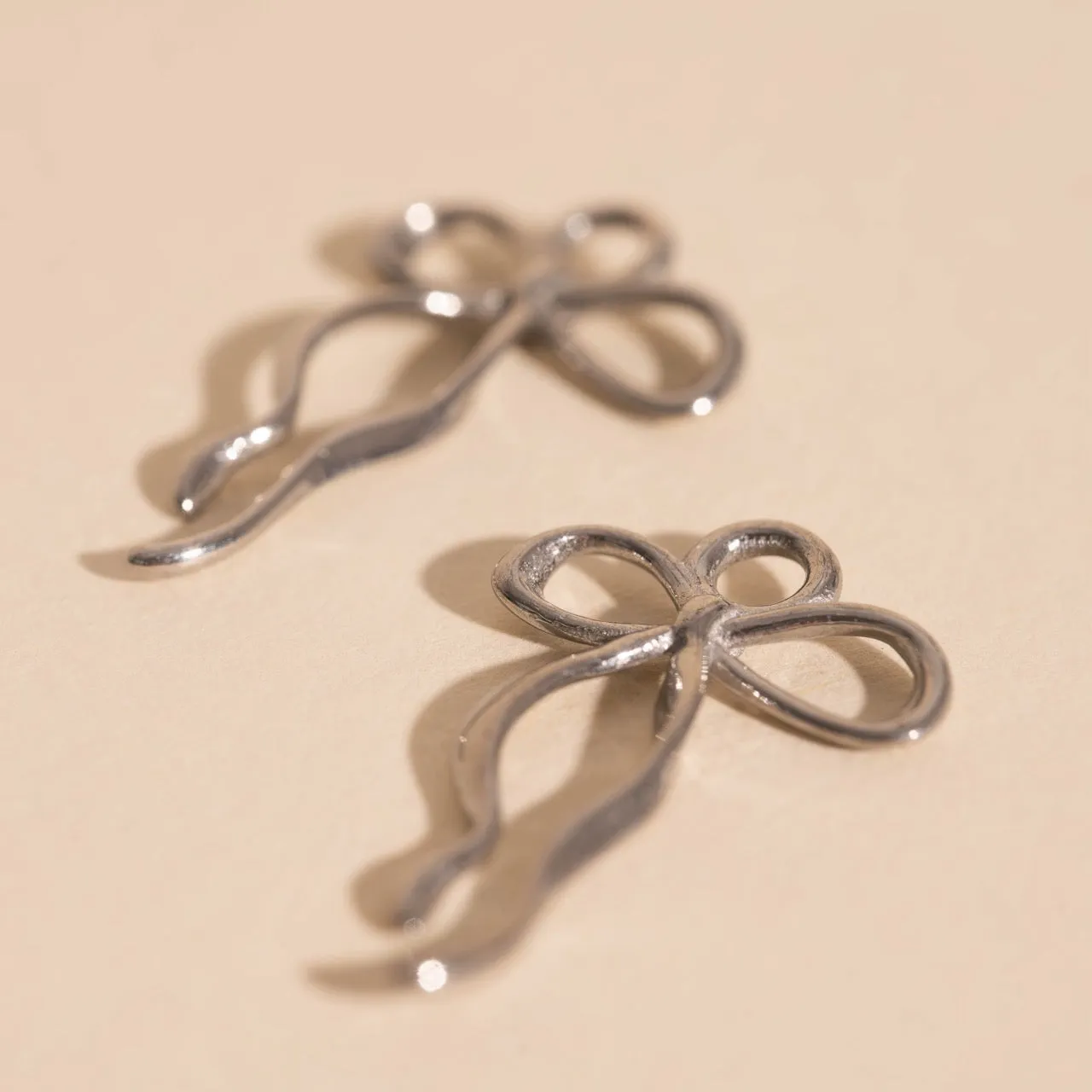 Ribbon Bow Huggie Hoop Charms sold by Modcloth product image thumbnail 3