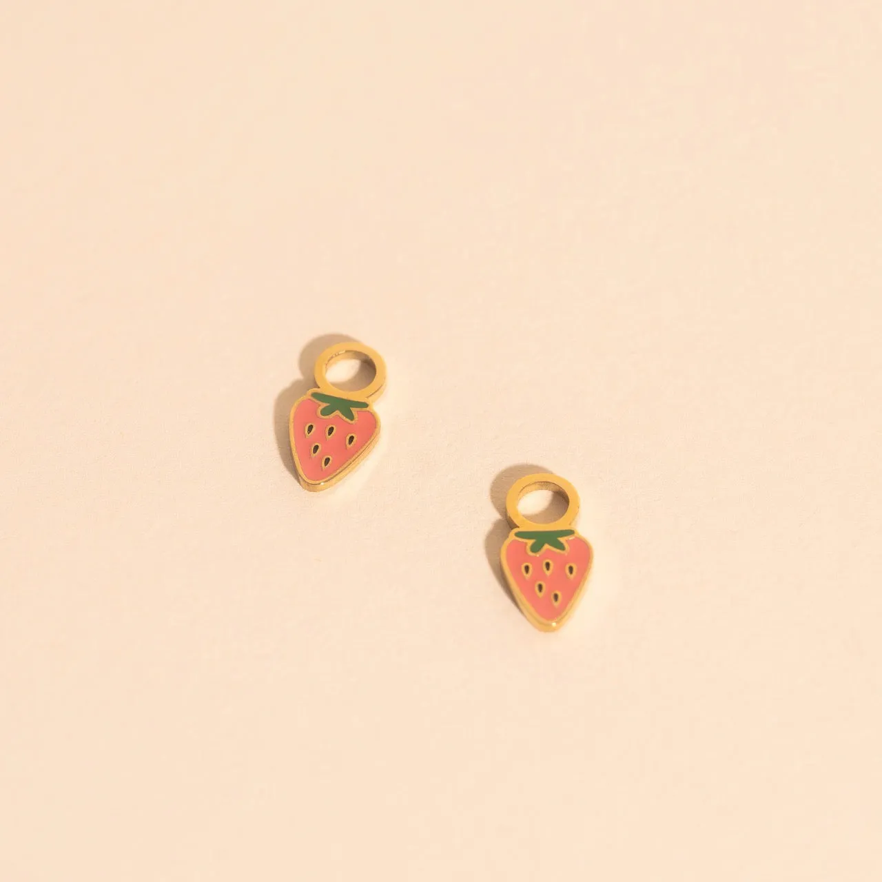 Mini Strawberry Huggie Hoop Charms sold by Modcloth product image thumbnail 3