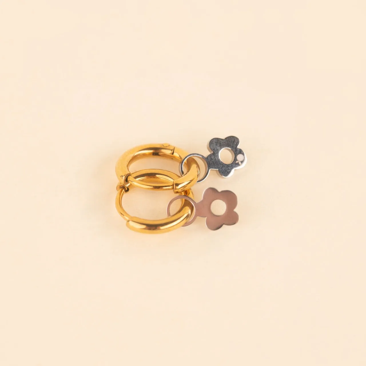 Mini Flower Huggie Hoop Charms sold by Modcloth product image thumbnail 5