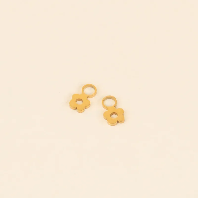 Mini Flower Huggie Hoop Charms sold by Modcloth