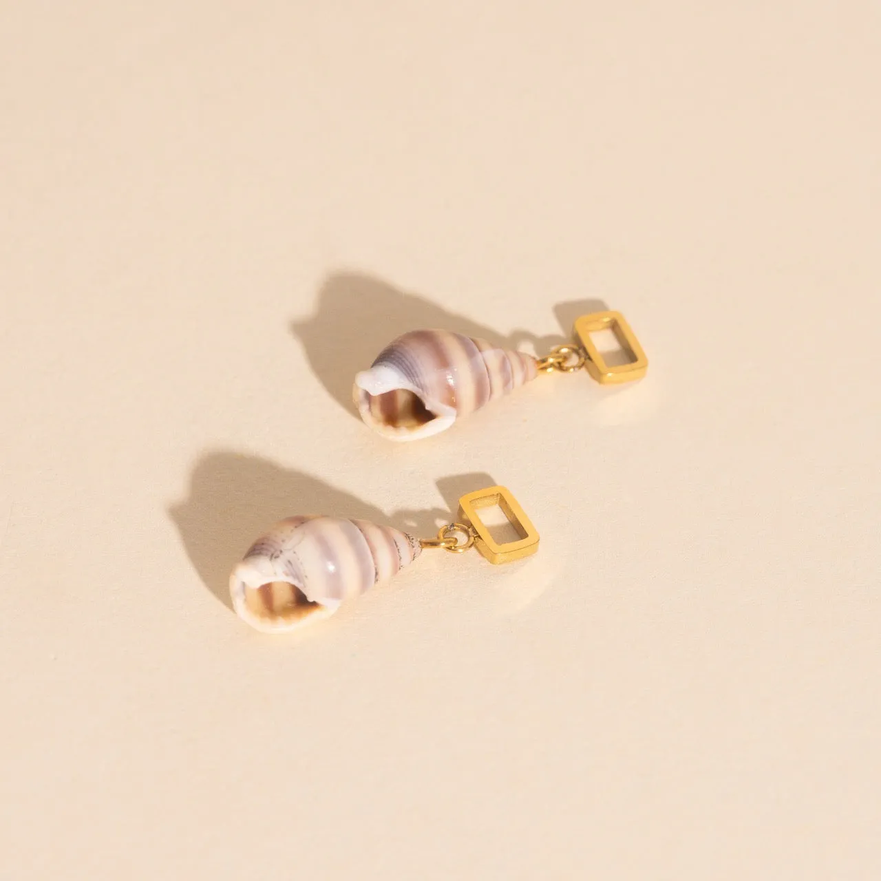 Spiral Shell Chunky Huggie Hoop Charms sold by Modcloth product image thumbnail 2