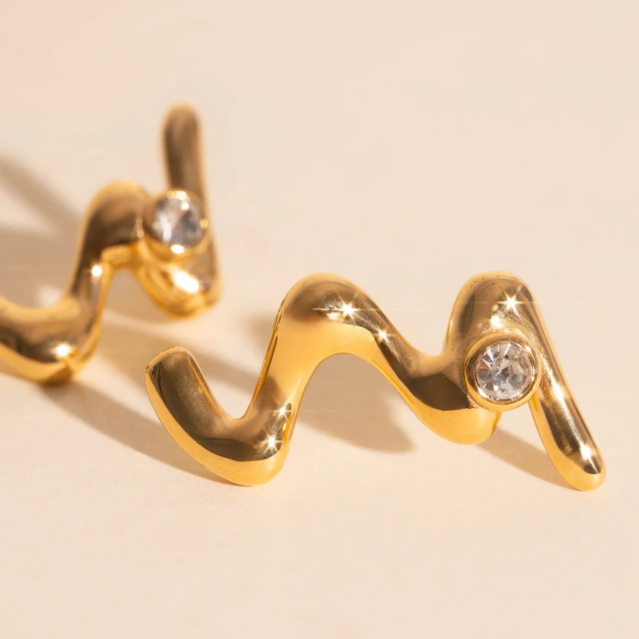 Wave Whisper Stud Earrings sold by Modcloth product image thumbnail 5