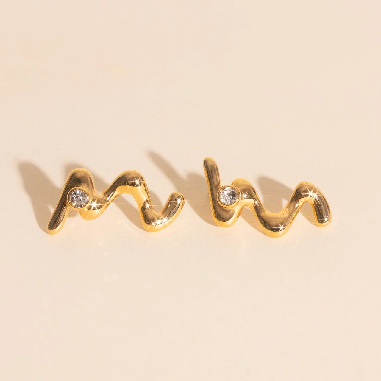Wave Whisper Stud Earrings sold by Modcloth product image thumbnail 2