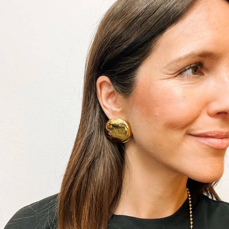 Jumbo Button Stud Earrings sold by Modcloth