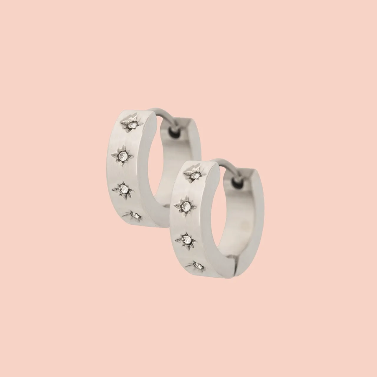 Starburst Chunky Huggie Hoop Earrings sold by Modcloth product image thumbnail 2