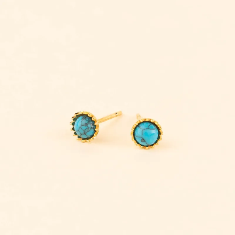 Turquoise Stud Earrings sold by Modcloth