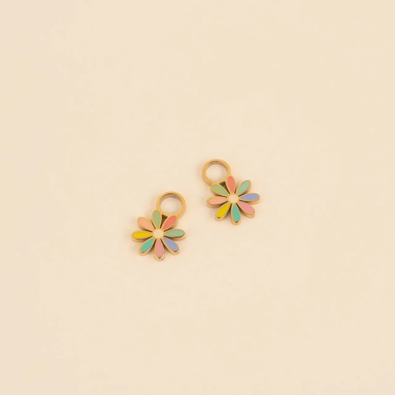 Rainbow Daisy Huggie Hoop Charms sold by Modcloth product image thumbnail 2