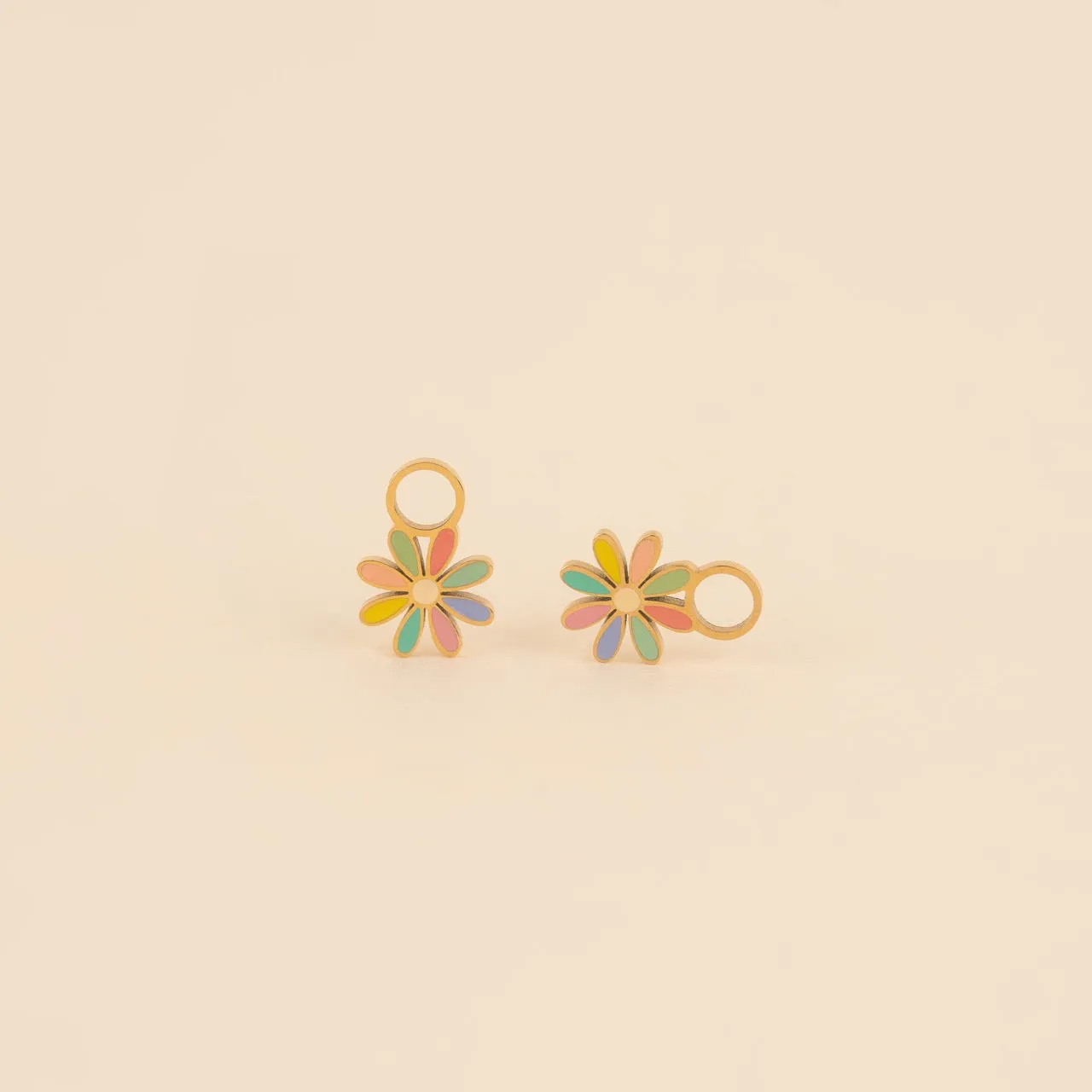 Rainbow Daisy Huggie Hoop Charms sold by Modcloth product image thumbnail 3
