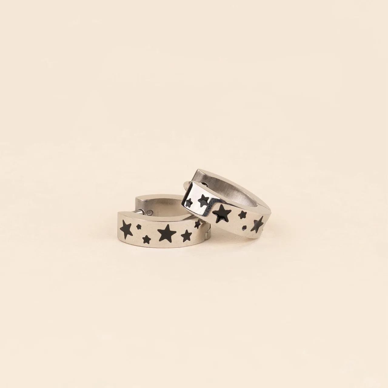 Star Chunky Huggie Hoop Earrings sold by Modcloth product image thumbnail 3