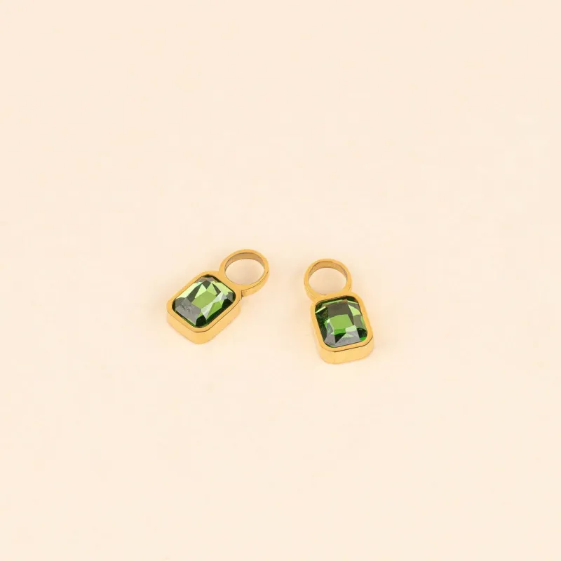May Birthstone Huggie Hoop Charms sold by Modcloth