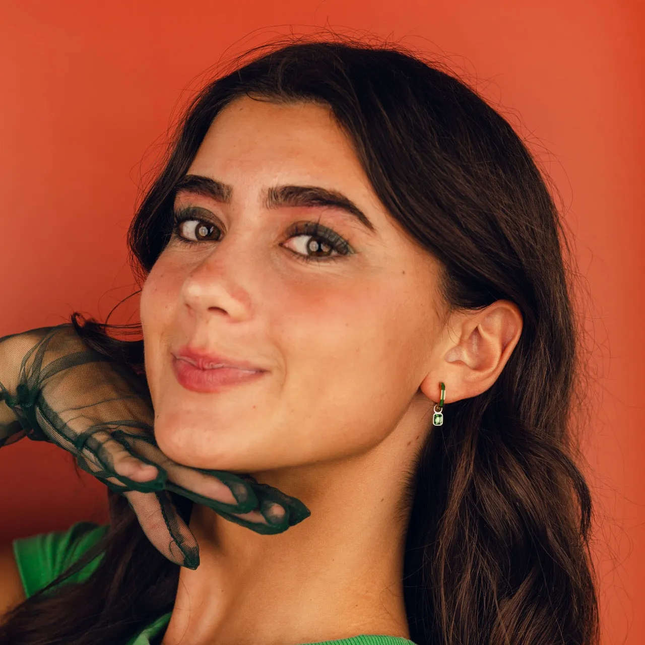 May Birthstone Huggie Hoop Charms sold by Modcloth product image thumbnail 3