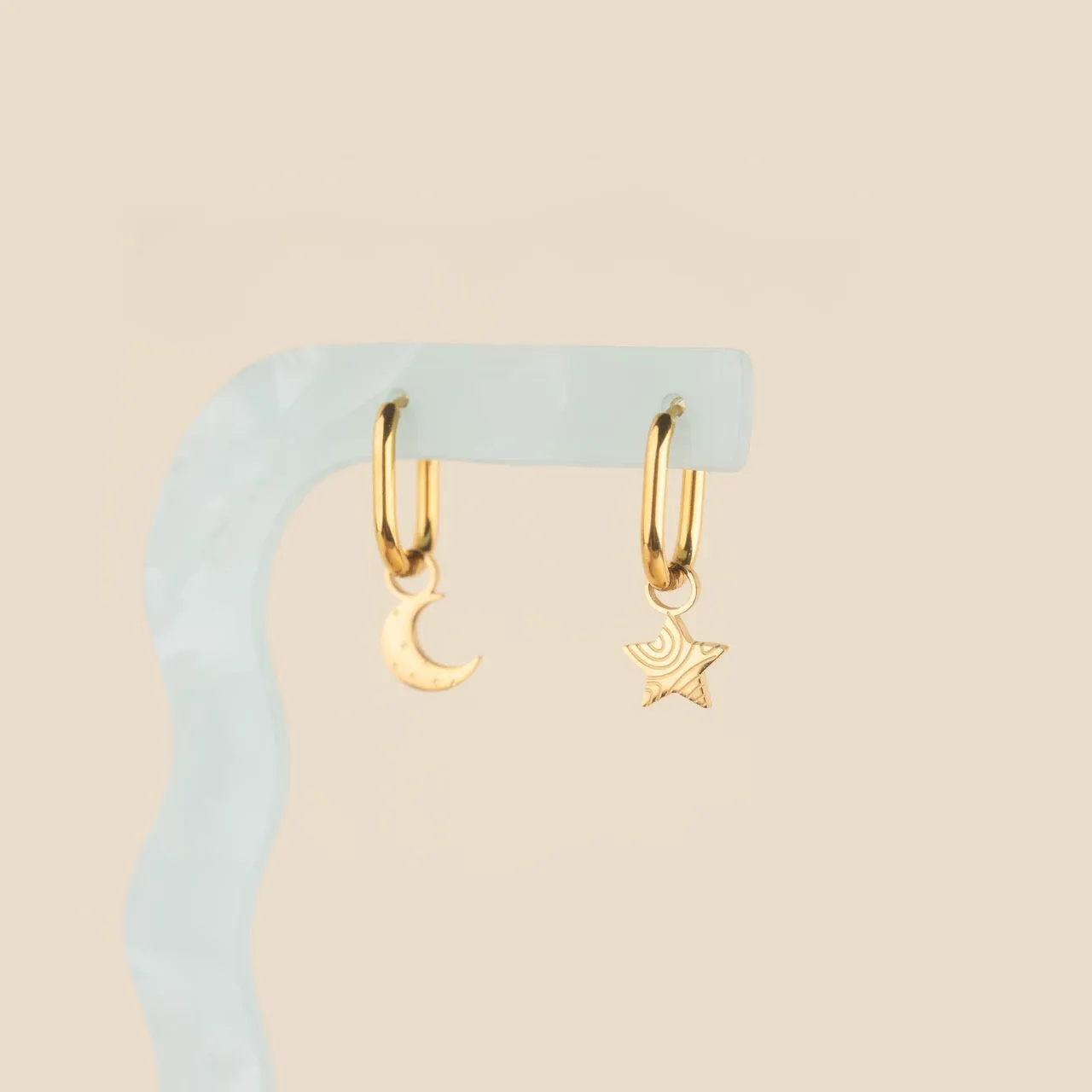 Moon Huggie Hoop Charms sold by Modcloth product image thumbnail 4