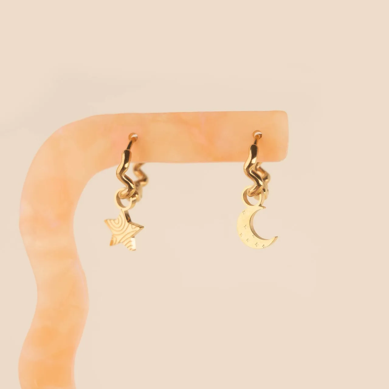 Moon Huggie Hoop Charms sold by Modcloth product image thumbnail 5