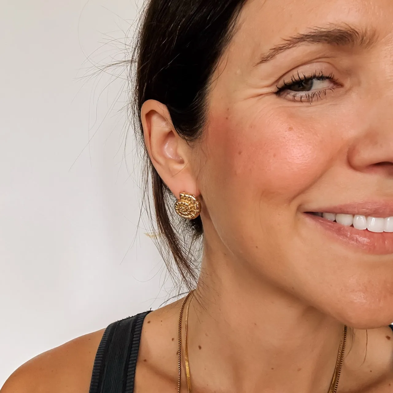 Shell Swirl Stud Earrings sold by Modcloth product image thumbnail 2