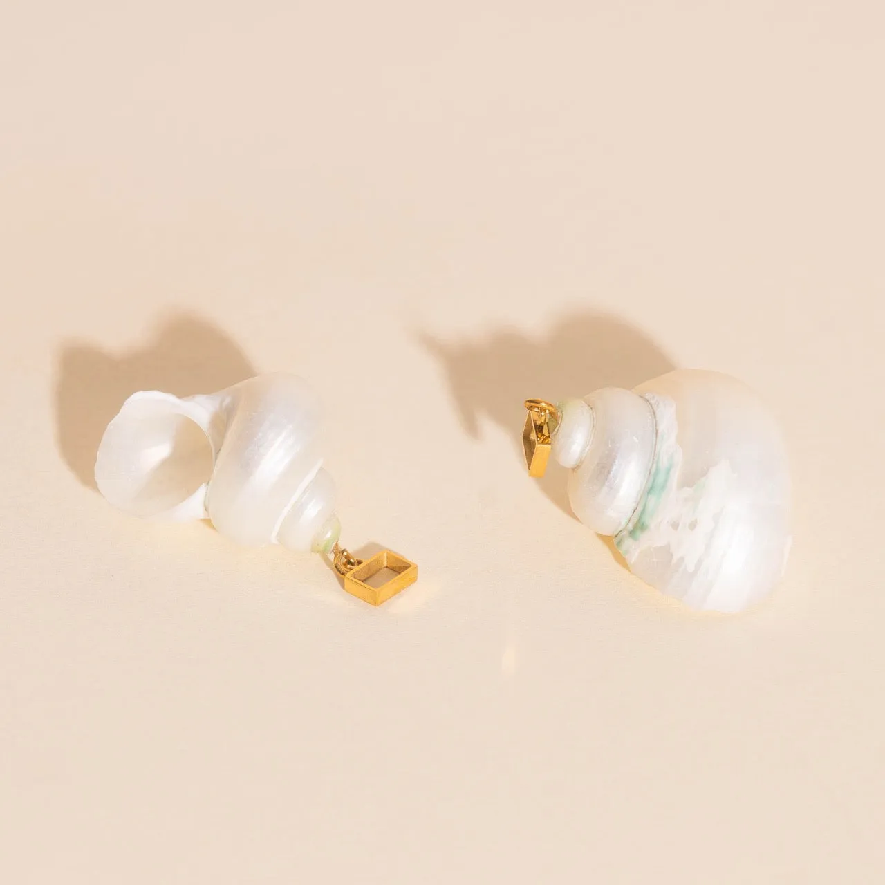 Jumbo Shell Super Chunky Huggie Hoop Charms sold by Modcloth