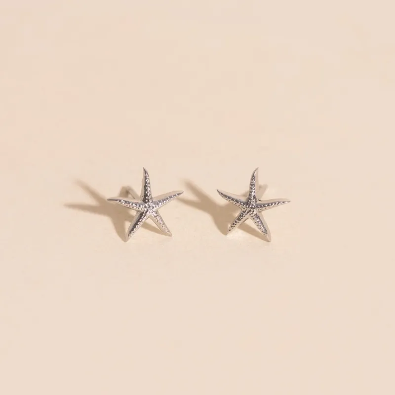 Mini Starfish Stud Earrings sold by Modcloth