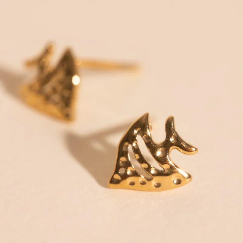 Angel Fish Stud Earrings sold by Modcloth
