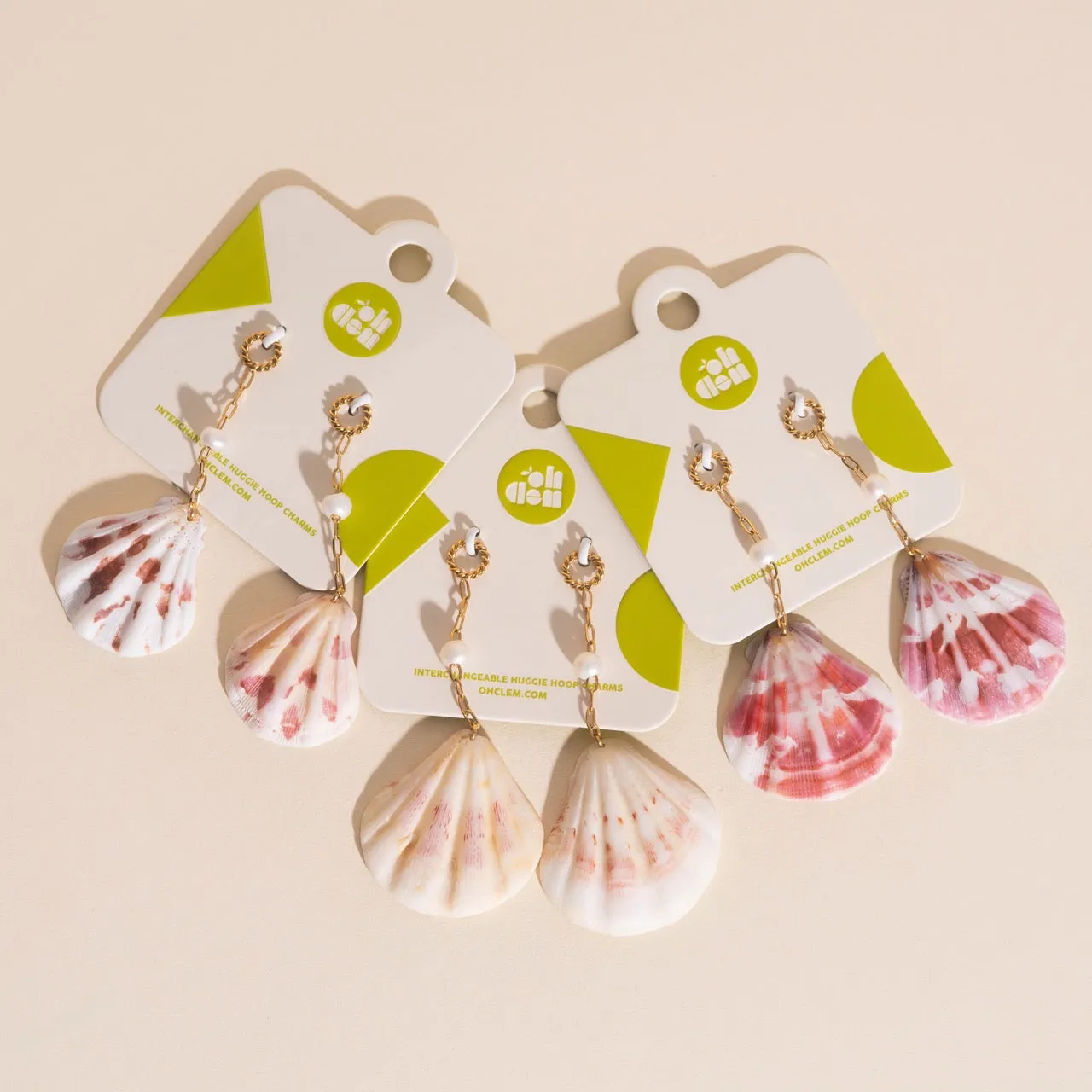 Jumbo Seashell Dangle Huggie Hoop Charms sold by Modcloth product image thumbnail 5
