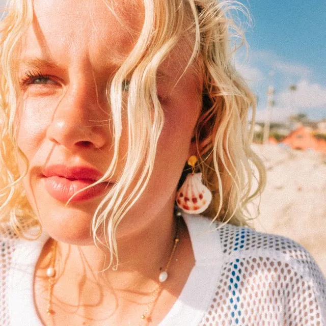 Seashell Dangle Stud Earrings sold by Modcloth product image thumbnail 2